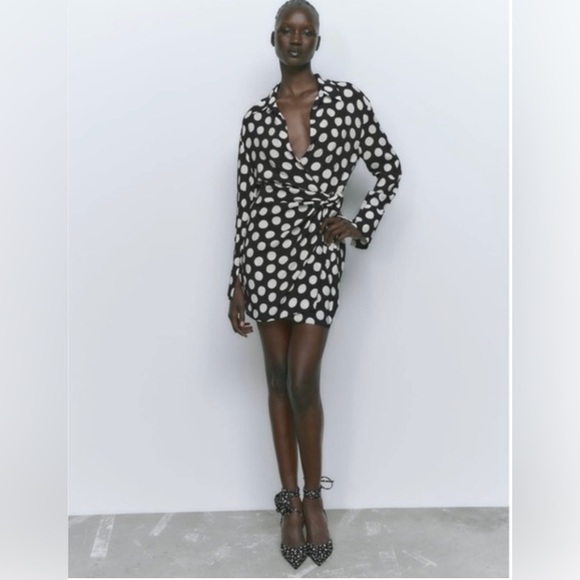 Zara polka dot shirt dress - worn once - Picture 6 of 6